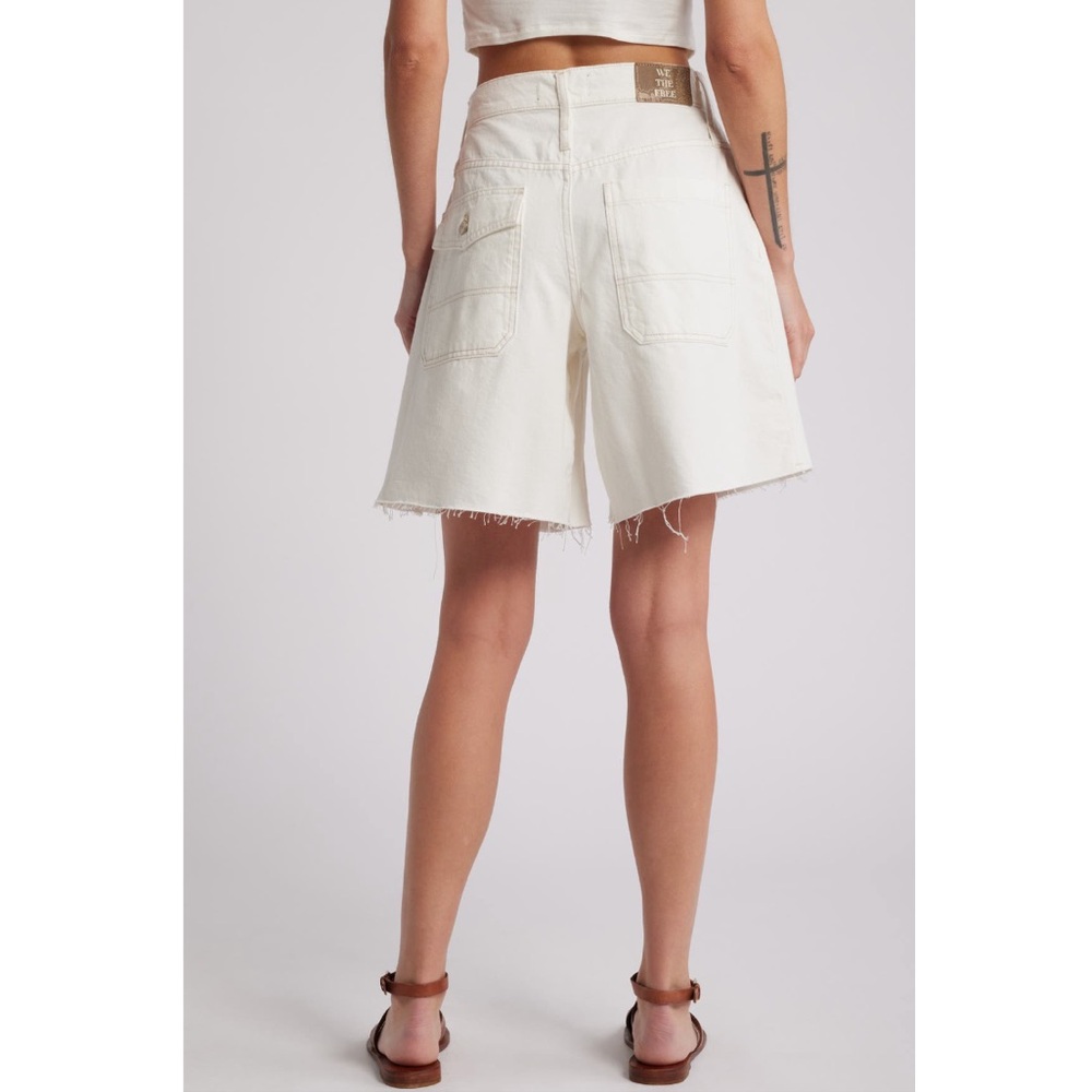 Free People White Jean Shorts - Picture 3 of 15